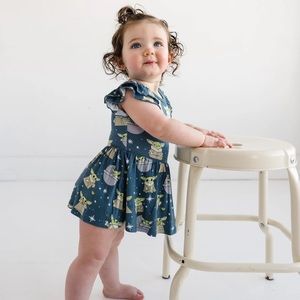 Little sleepies Grogu twirl dress